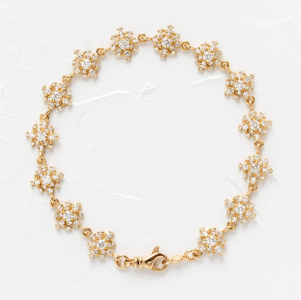 14K Solid Gold Grand Diamond Edison Bracelet