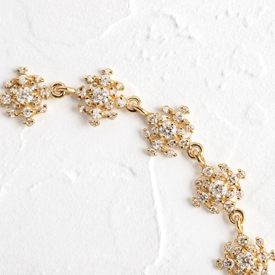 14K Solid Gold Grand Diamond Edison Bracelet view 5