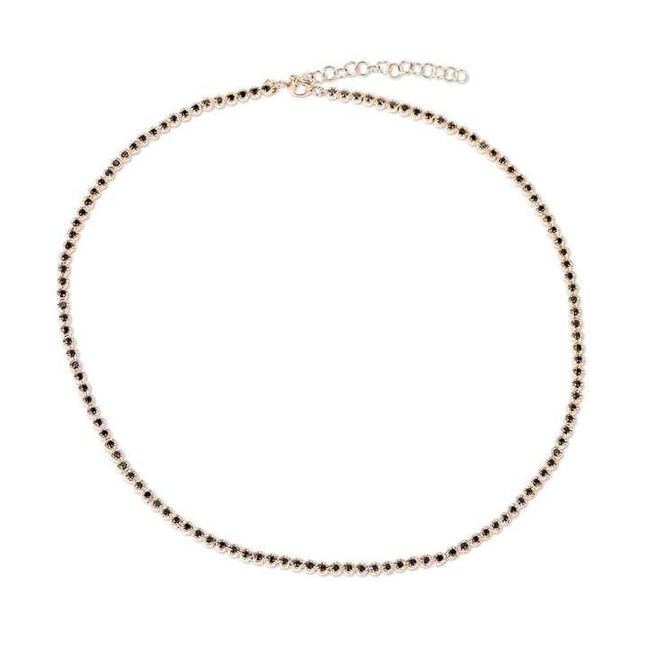 Noir Éminence 18K Gold Black Natural Diamond Tennis Choker view 2