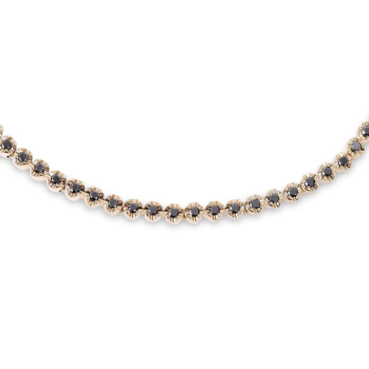 Noir Éminence 18K Gold Black Natural Diamond Tennis Choker view 3