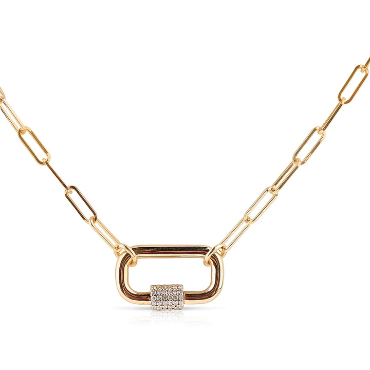14K Solid Gold Paperclip Chain With Loops view 3