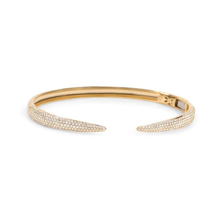 14K Solid Gold Diamond Claw Bracelet