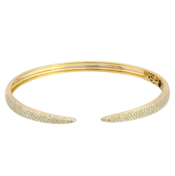 14K Solid Gold Diamond Claw Bracelet view 4