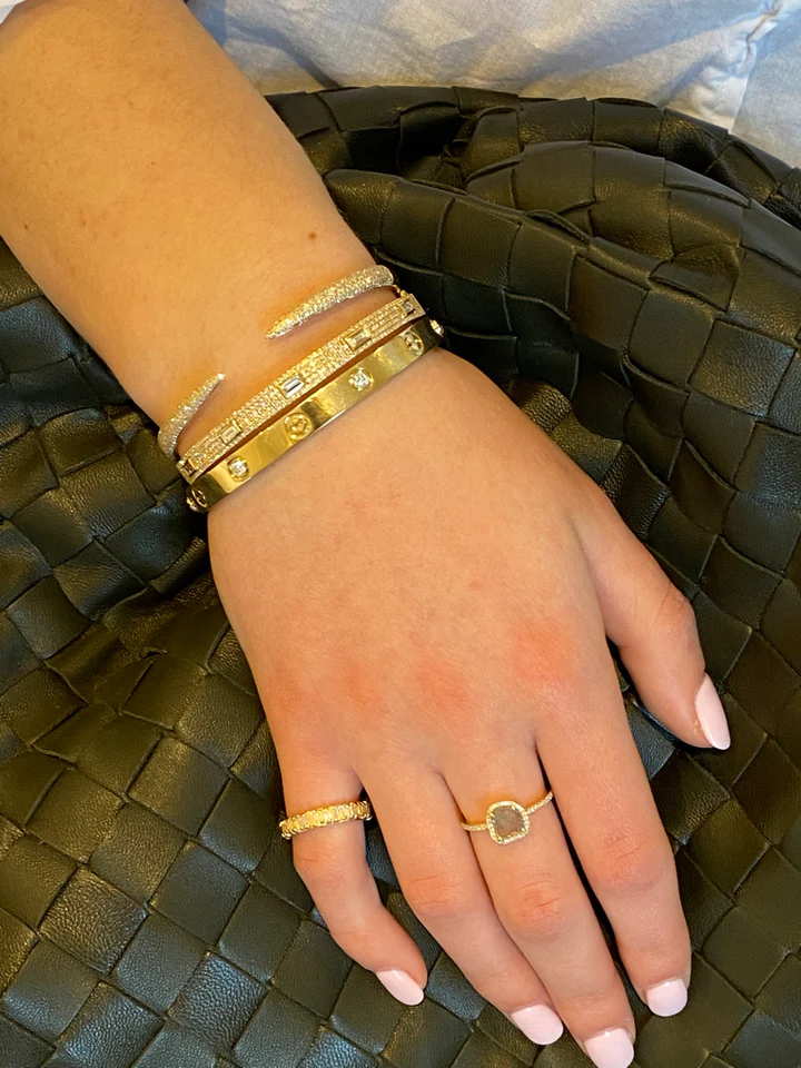 14K Solid Gold Diamond Claw Bracelet view 5