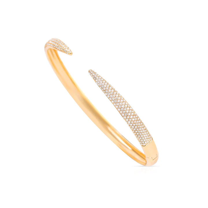 14K Solid Gold Diamond Claw Bracelet view 6