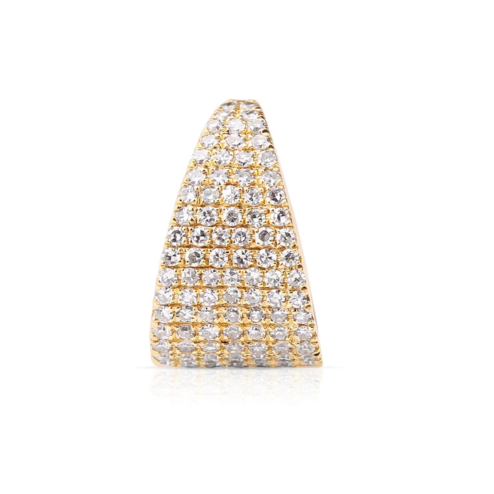 14K Solid Gold Roxy Ear Cuff With Diamonds view 4