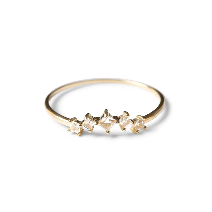14K Solid Gold Jamie Set Diamond Ring view 3