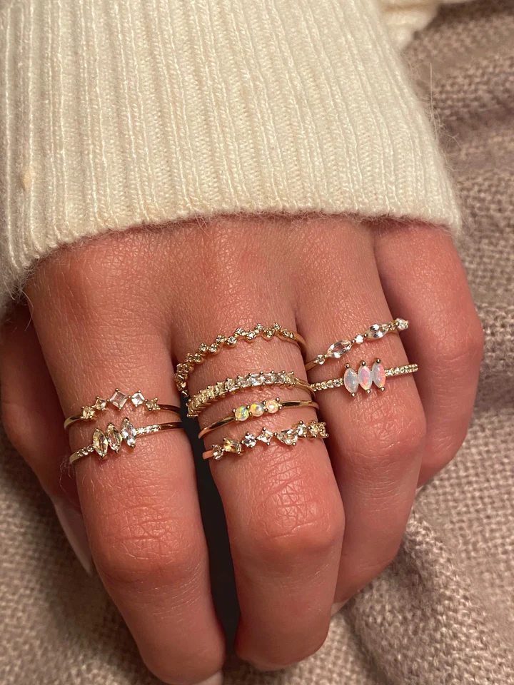 14K Solid Gold Jamie Set Diamond Ring view 5