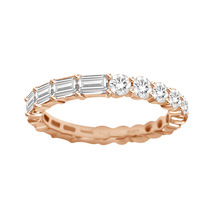 Diamond Half And Half Eternity Band view 2
