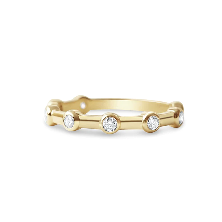14K Solid Gold Jennifer Bezel Set Diamond Ring