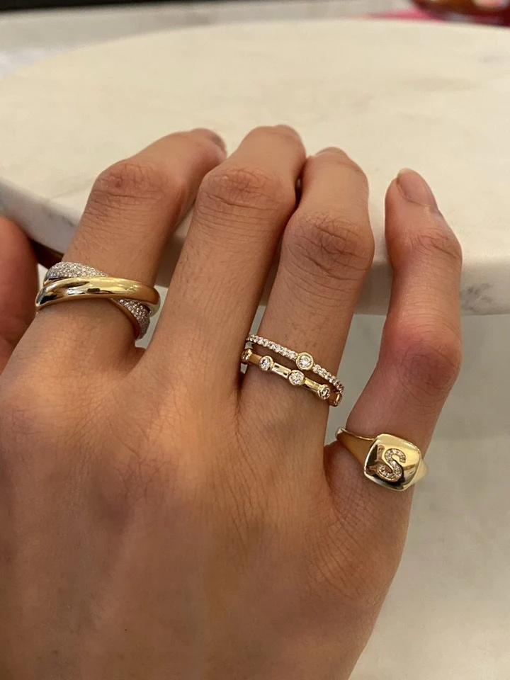 14K Solid Gold Jennifer Bezel Set Diamond Ring view 2