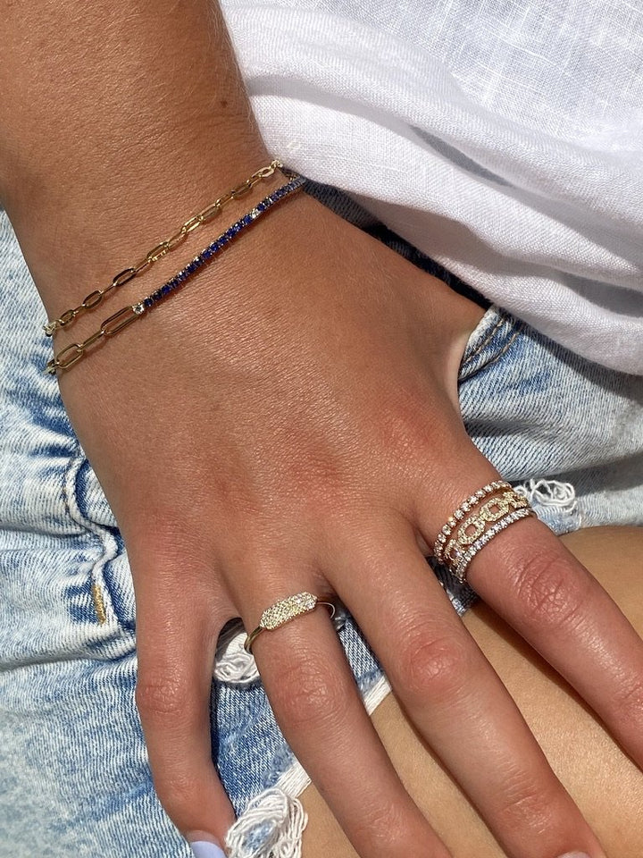 14K Solid Gold Flexible Diamond Ring view 2