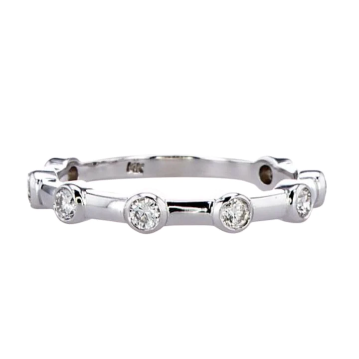 14K Solid Gold Jennifer Bezel Set Diamond Ring view 3
