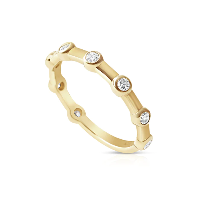 14K Solid Gold Jennifer Bezel Set Diamond Ring view 5