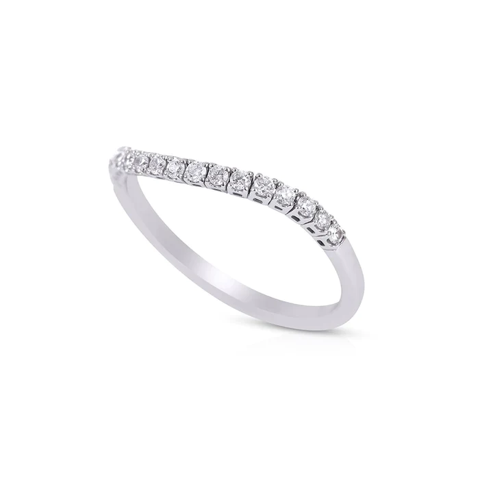 14K Solid Gold Flexible Diamond Ring view 3