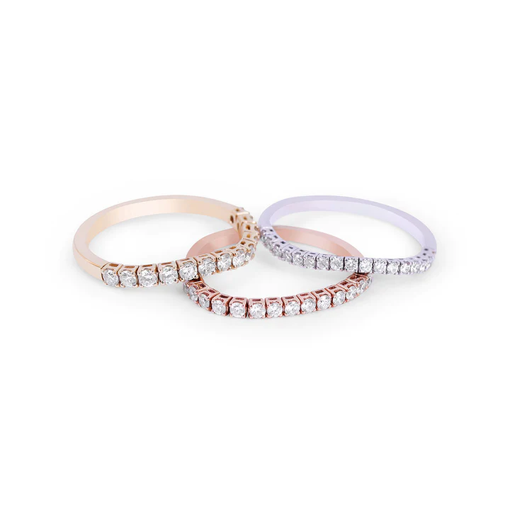 14K Solid Gold Flexible Diamond Ring view 4