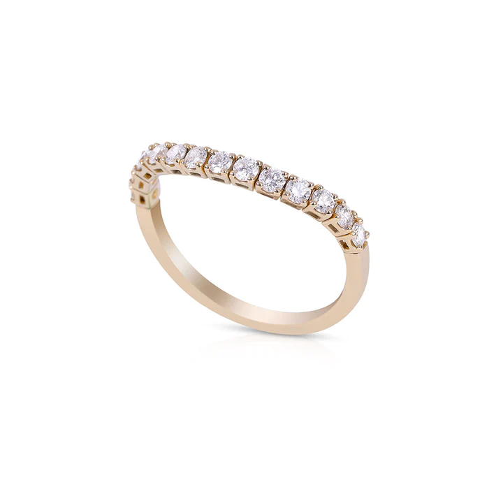 14K Solid Gold Flexible Diamond Ring view 6