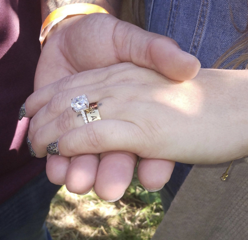 14K Solid Gold 4 Carat Cushion ( Square ) Cut Moissanite Engagement Ring view 5