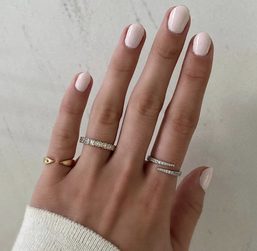 14K Solid Gold Asscher Cut Moissanite Eternity Band view 3