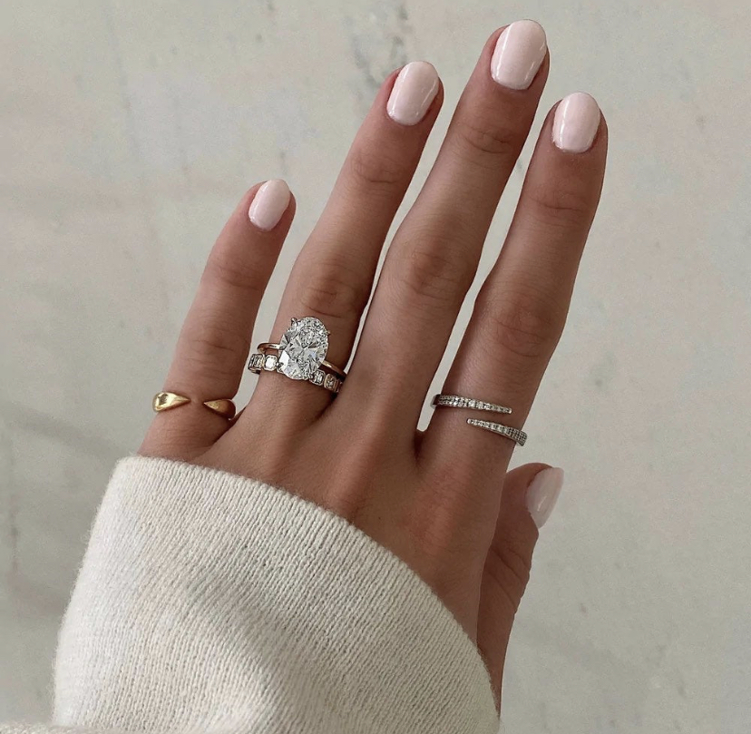 14K Solid Gold Asscher Cut Moissanite Eternity Band view 6